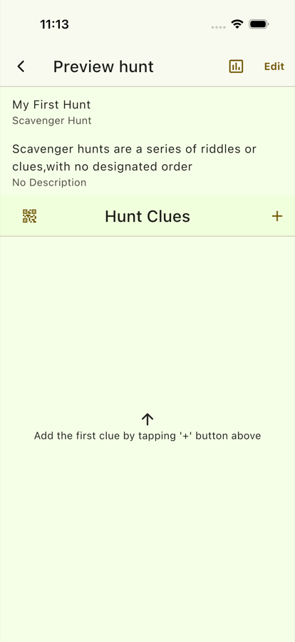 Backyard Hunt hunt details page after creation